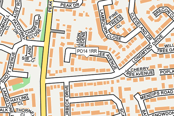 PO14 1RR map - OS OpenMap – Local (Ordnance Survey)