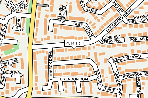 PO14 1RT map - OS OpenMap – Local (Ordnance Survey)