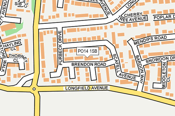 PO14 1SB map - OS OpenMap – Local (Ordnance Survey)