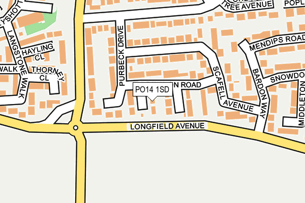 PO14 1SD map - OS OpenMap – Local (Ordnance Survey)