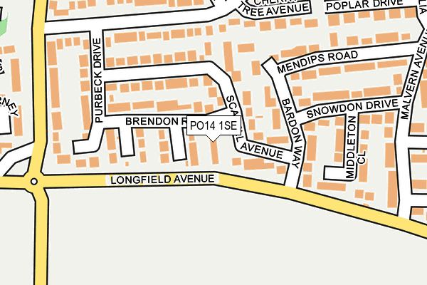 PO14 1SE map - OS OpenMap – Local (Ordnance Survey)