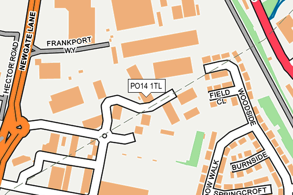 PO14 1TL map - OS OpenMap – Local (Ordnance Survey)