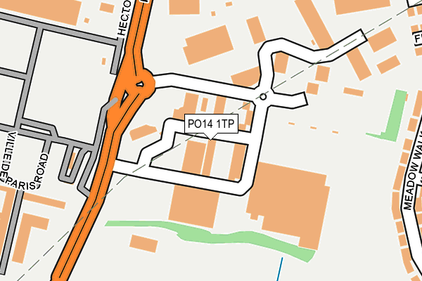 PO14 1TP map - OS OpenMap – Local (Ordnance Survey)