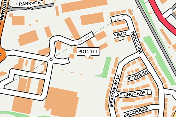 PO14 1TT map - OS OpenMap – Local (Ordnance Survey)