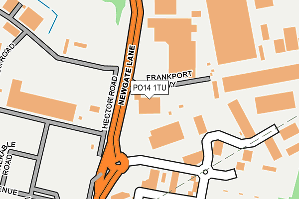 PO14 1TU map - OS OpenMap – Local (Ordnance Survey)