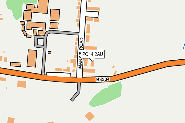PO14 2AU map - OS OpenMap – Local (Ordnance Survey)