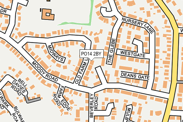 PO14 2BY map - OS OpenMap – Local (Ordnance Survey)