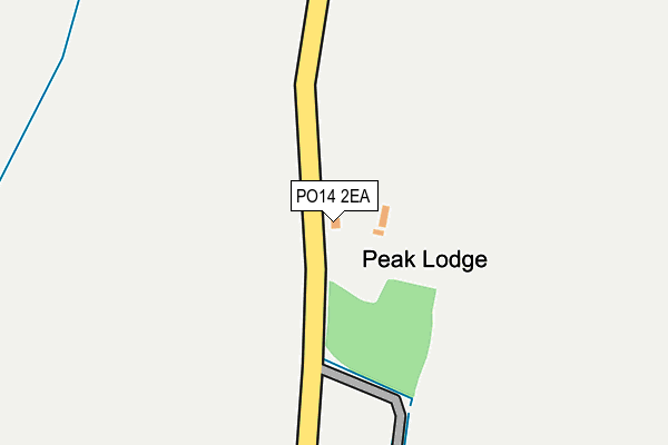 PO14 2EA map - OS OpenMap – Local (Ordnance Survey)