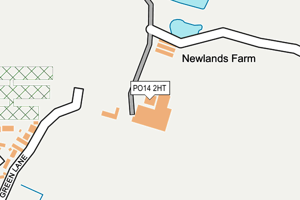 PO14 2HT map - OS OpenMap – Local (Ordnance Survey)