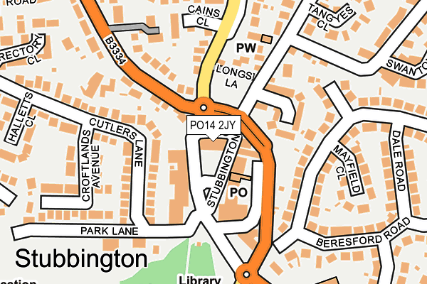 Map of 27A STUBBINGTON GREEN LTD at local scale
