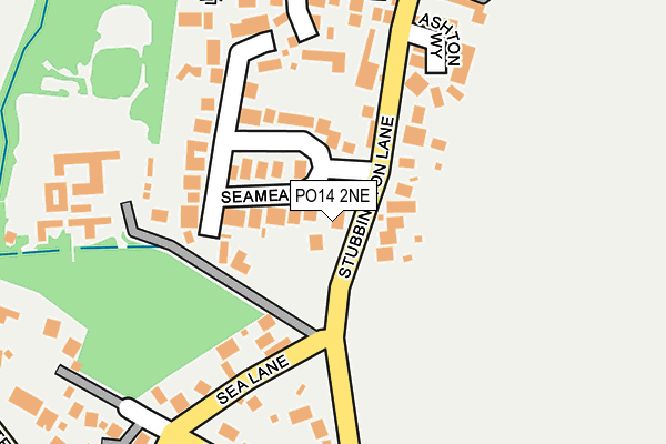 PO14 2NE map - OS OpenMap – Local (Ordnance Survey)