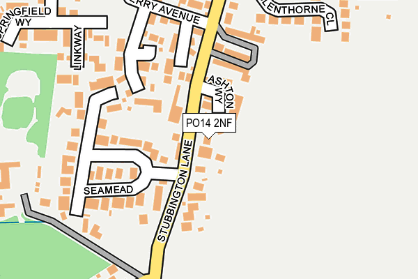 PO14 2NF map - OS OpenMap – Local (Ordnance Survey)