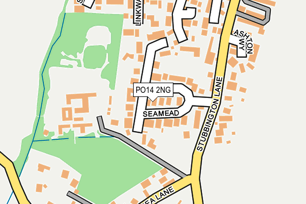 PO14 2NG map - OS OpenMap – Local (Ordnance Survey)