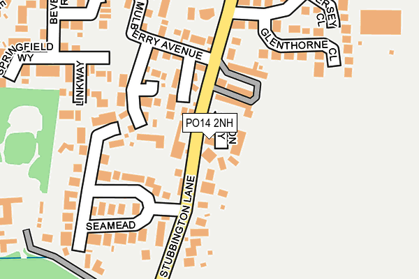 PO14 2NH map - OS OpenMap – Local (Ordnance Survey)