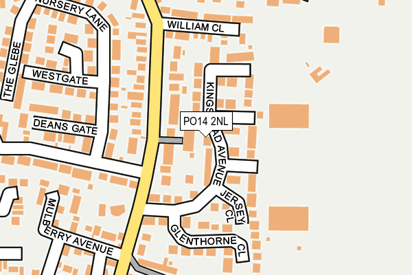 PO14 2NL map - OS OpenMap – Local (Ordnance Survey)