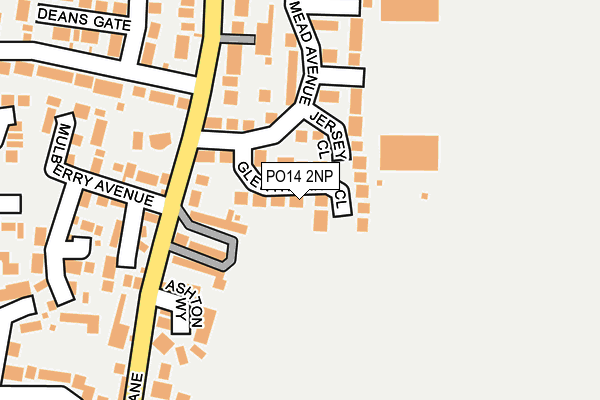 PO14 2NP map - OS OpenMap – Local (Ordnance Survey)