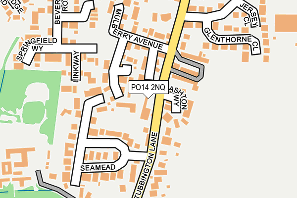 PO14 2NQ map - OS OpenMap – Local (Ordnance Survey)