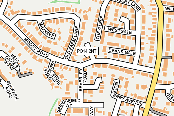 PO14 2NT map - OS OpenMap – Local (Ordnance Survey)