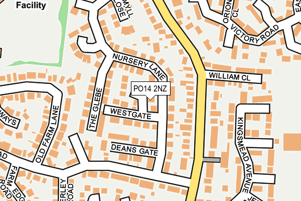 PO14 2NZ map - OS OpenMap – Local (Ordnance Survey)