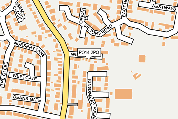 PO14 2PQ map - OS OpenMap – Local (Ordnance Survey)