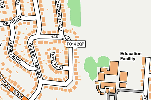 PO14 2QP map - OS OpenMap – Local (Ordnance Survey)