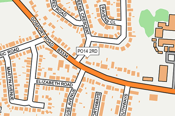 PO14 2RD map - OS OpenMap – Local (Ordnance Survey)