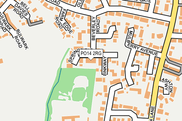 PO14 2RG map - OS OpenMap – Local (Ordnance Survey)
