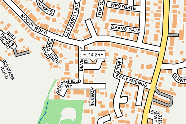 PO14 2RH map - OS OpenMap – Local (Ordnance Survey)