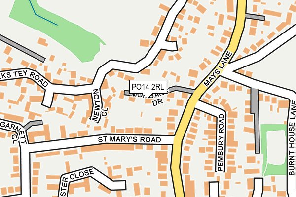 PO14 2RL map - OS OpenMap – Local (Ordnance Survey)