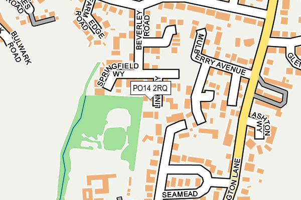 PO14 2RQ map - OS OpenMap – Local (Ordnance Survey)