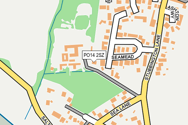 PO14 2SZ map - OS OpenMap – Local (Ordnance Survey)