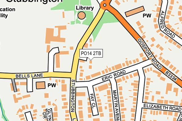 PO14 2TB map - OS OpenMap – Local (Ordnance Survey)