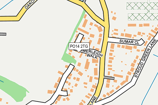 PO14 2TG map - OS OpenMap – Local (Ordnance Survey)