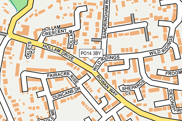 PO14 3BY map - OS OpenMap – Local (Ordnance Survey)