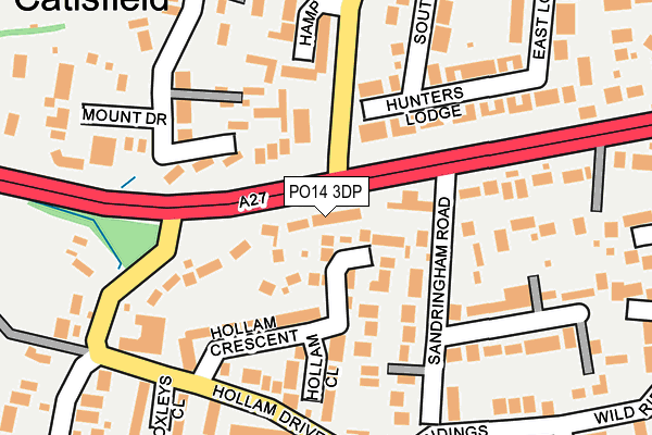 PO14 3DP map - OS OpenMap – Local (Ordnance Survey)