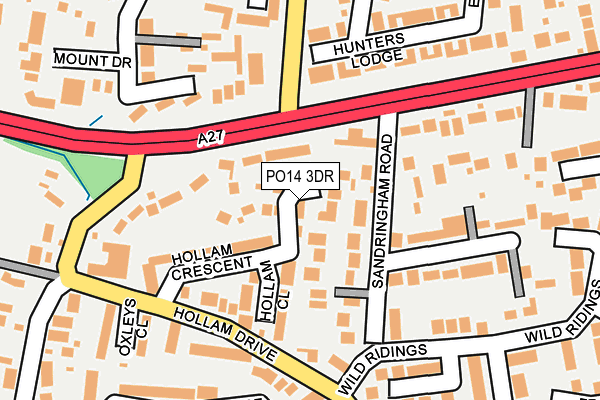 PO14 3DR map - OS OpenMap – Local (Ordnance Survey)