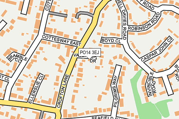 PO14 3EJ map - OS OpenMap – Local (Ordnance Survey)