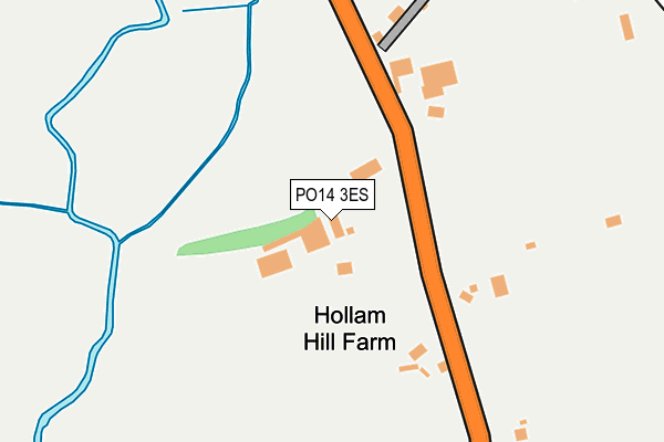 PO14 3ES map - OS OpenMap – Local (Ordnance Survey)