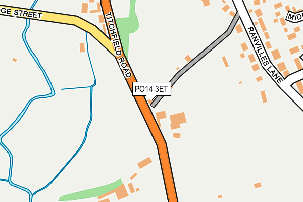 PO14 3ET map - OS OpenMap – Local (Ordnance Survey)