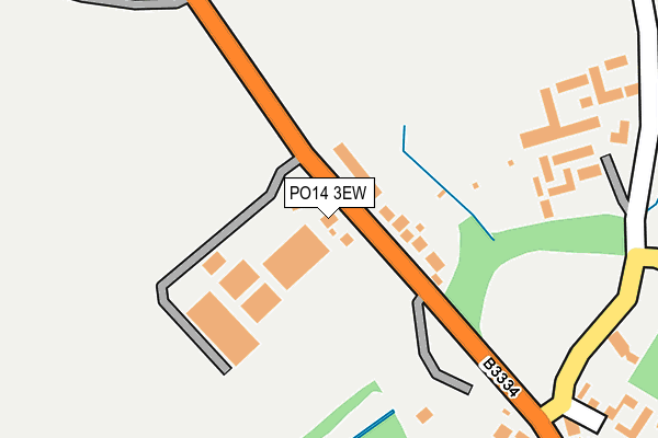 PO14 3EW map - OS OpenMap – Local (Ordnance Survey)