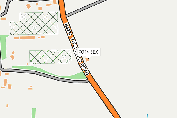 PO14 3EX map - OS OpenMap – Local (Ordnance Survey)