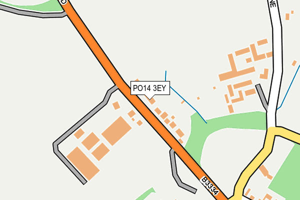 PO14 3EY map - OS OpenMap – Local (Ordnance Survey)