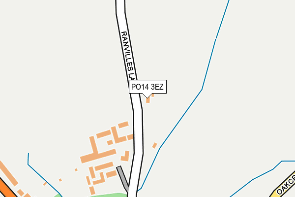 PO14 3EZ map - OS OpenMap – Local (Ordnance Survey)