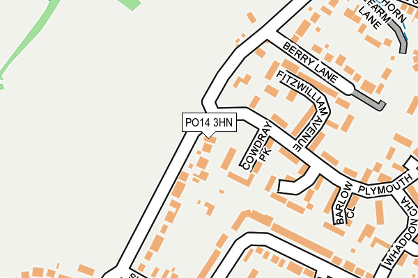 PO14 3HN map - OS OpenMap – Local (Ordnance Survey)