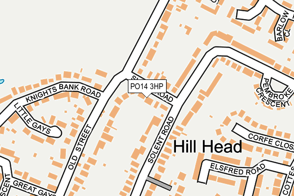 PO14 3HP map - OS OpenMap – Local (Ordnance Survey)