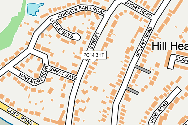 PO14 3HT map - OS OpenMap – Local (Ordnance Survey)