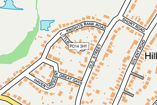 PO14 3HY map - OS OpenMap – Local (Ordnance Survey)