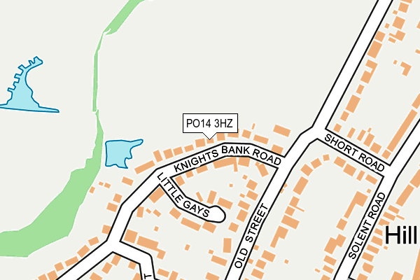 PO14 3HZ map - OS OpenMap – Local (Ordnance Survey)