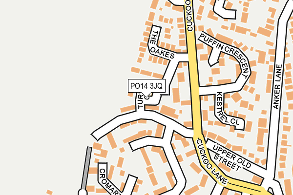 PO14 3JQ map - OS OpenMap – Local (Ordnance Survey)