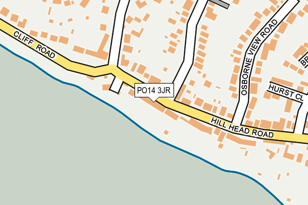 PO14 3JR map - OS OpenMap – Local (Ordnance Survey)